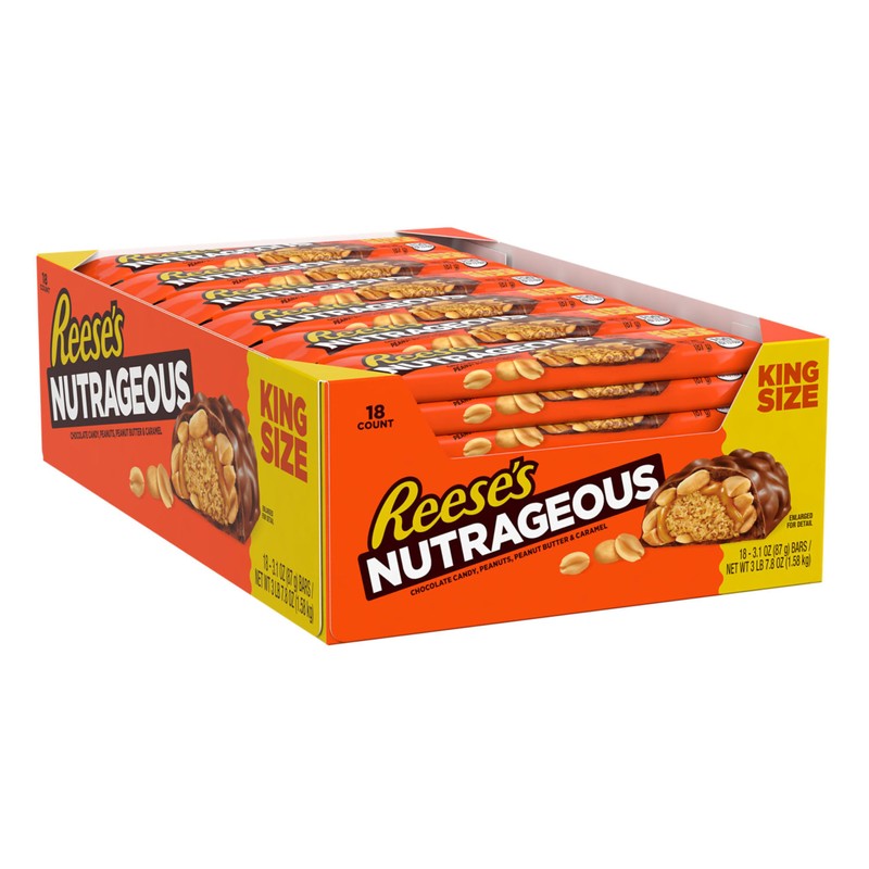 REESE'S NUTRAGEOUS Chocolate, Peanut Butter, Caramel and Peanut King Size,
