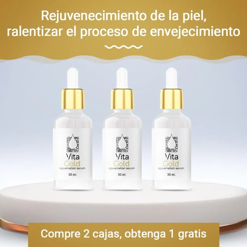 2+1 Gratis Vitagold: Suero De Rejuvenecimiento E Hidratación