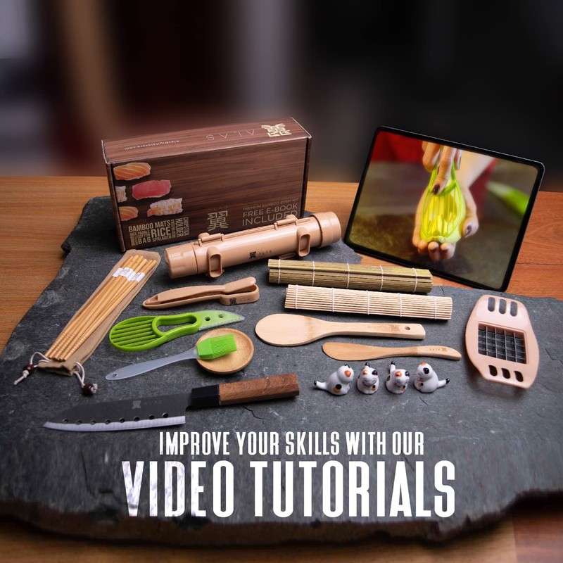 Alas Complete 20 Piece Sushi Making Set - Kit For