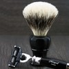 Haryali London 3 Edge Shaving Razor With Silver Tip Badger