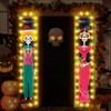 JUGLUTE Banderas de Día de Muertos con Luces, 2 Piezas
