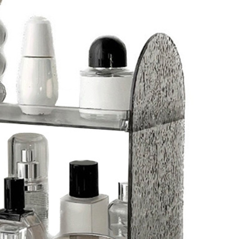 Double Layer Storage Shelf Large Capacity Fashionable 2 Tier Acrylic