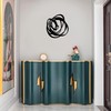 Abstract Black Metal Wall Art, Modern Line Sculpture for Living