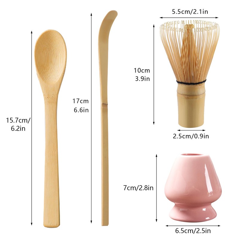 Matcha Tea Set with Whisk and Spoon, Matcha Whisk Kit