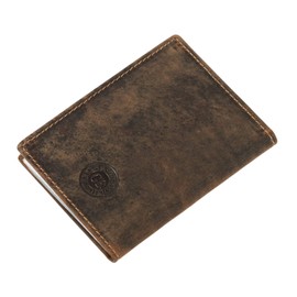 Greenburry 1794-25 Vintage Leather ID Card Holder Handmade, brown, Vintage