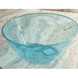Unbranded Greenbrier’s Large Turquoise Blue Plastic Desert Bowl 5 quarts. 11 In Diameter