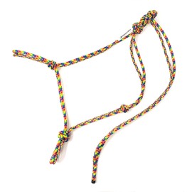 Knotty Girlz 2 Knot Rope Horse Halterr (Rainbow, Standard)