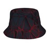 Red Tech Diamond Block Armor Bucket Hat Beach Travel Fisherman
