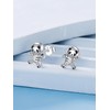 Shusukue Space Earrings 925 Sterling Silver Panda Stud Earrings Animal