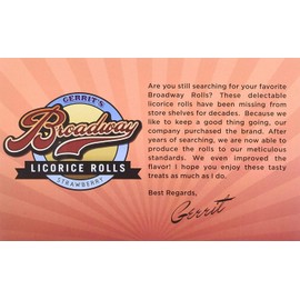 Gerrit's Broadway Licorice Rolls Strawberry 24 Count