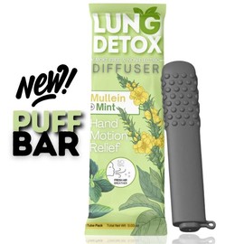 NEW Mullein PuffBar Lung Detox Chewer with Essential Oils for After Quitting Help to Detox and Reduce Cravings Naturally Oil Breath Stick for Smoking