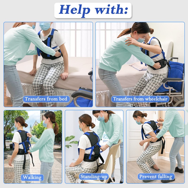 Gait Belt for Senior Transfer Belt Gait Belt with Handles