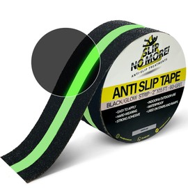 Slip No More! Anti Slip Tape - Glow in The Dark Non Skid Tape - Grip Tape for Stairs Outdoor Waterproof - Heavy Duty Anti Skid Strips for Steps Outdoors- Traction Tape for Ramps & Stage- 2in by 60ft