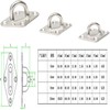 Sopepoyie 304 Stainless Steel Ceiling Hooks,M6 (Rhombus) Heavy Duty Pad