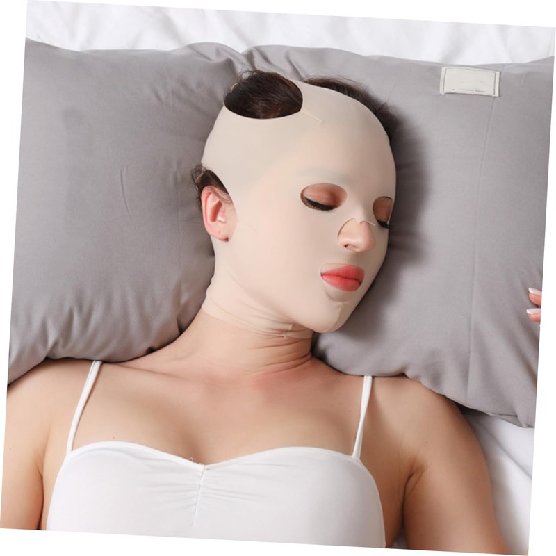 Outanaya 1pc Elastic Facial Mask Skin Tighten Sleep Mask for