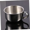 Healvian Durable Stainless Steel Shaving Bowl with Comfortable Handle for
