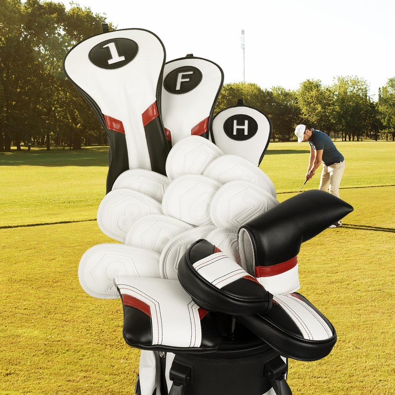 Golf Mallet Square Putter Cover Heel-Shaft Headcovers Fits for S