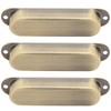 3Pcs Closed Pickup Cover, Brass Pickup Covers Closed Electric Guitar