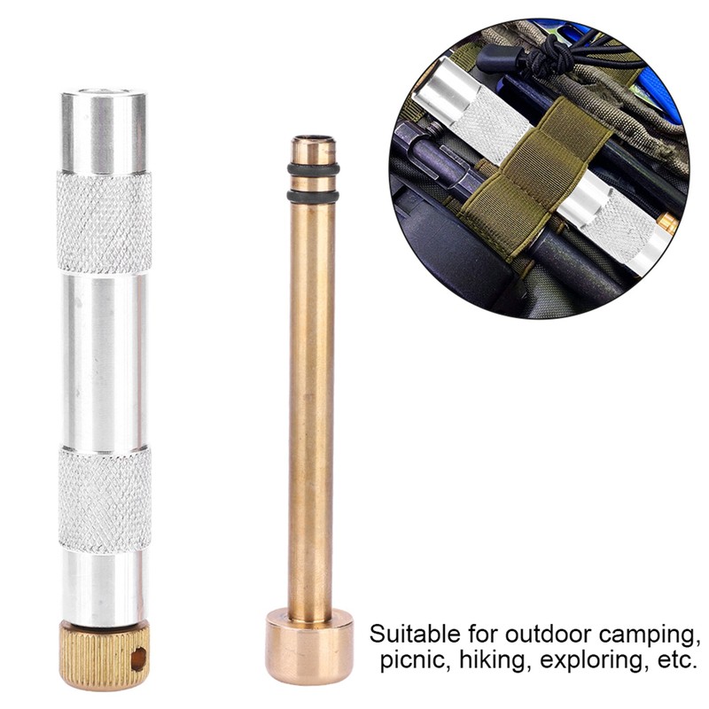 Durable Metal Fire Starting Tool Piston Survival Supplies for Outdoor