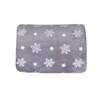 Micro-Pro Grey Snowflake Sherpa Lined Fleece Blanket Throw Cosy Soft