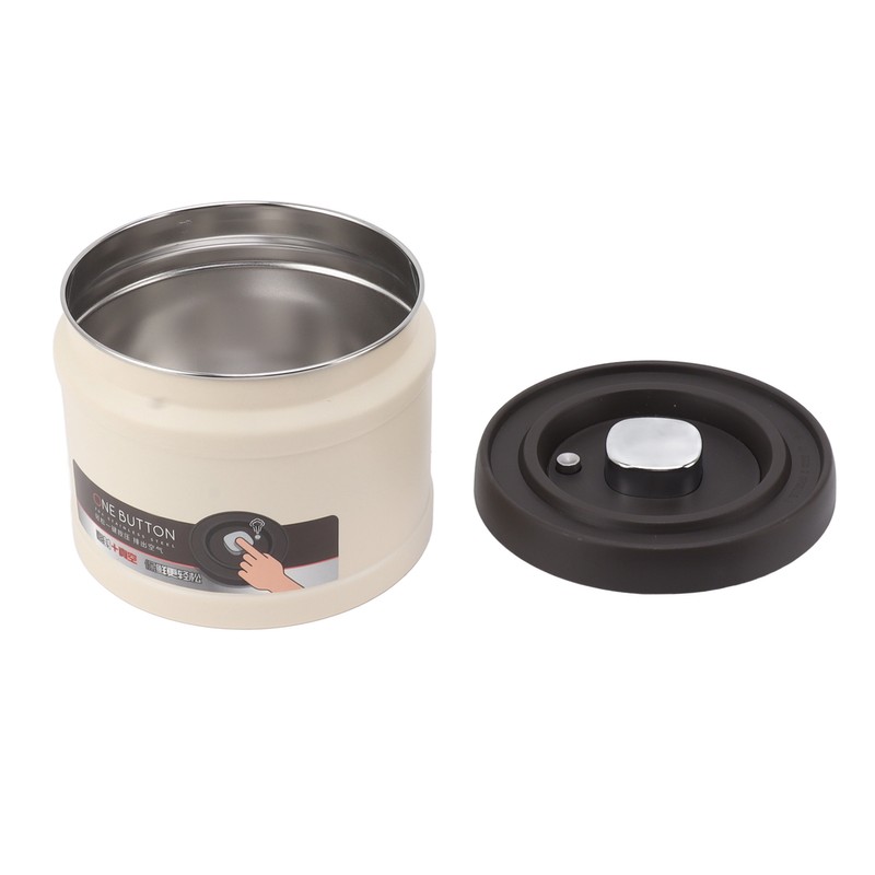 Vacuum Sealed Coffee Container 304 Stainless Steel Press Type Airtight
