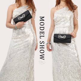 Syrads Women Evening Bag Rhinestone Clutch Purse Wedding Prom Purse Formal Cocktail Prom Crossbody Purses Handbag, black