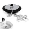 Universal Bath Plug with Chain, Bathroom Sink Plug Replacement Drain