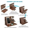 SAISAC Wooden Cell Phone Charging Docking Station Stand Organizer Compact