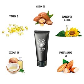 Viking Revolution Exfoliante facial de microdermoabrasión para hombres, limpiador facial para exfoliación de la piel, limpieza profunda, eliminación d