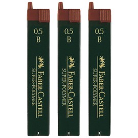 Faber-Castell Super Polymer Fine Leads (0.5 B, Quantity 3)