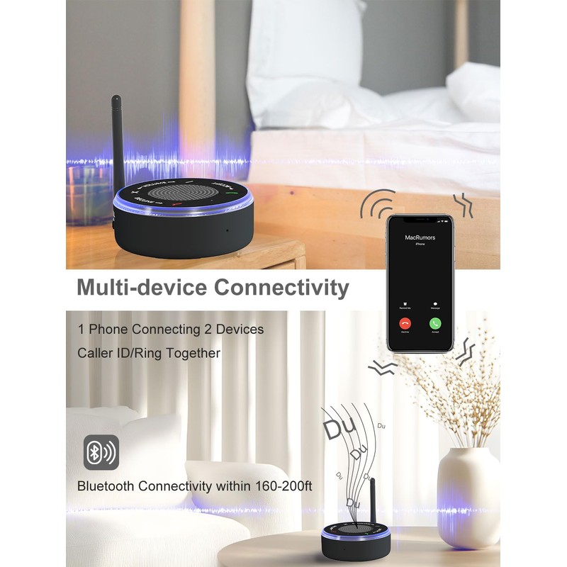 Healvaluefit Cell Phone Ringer Amplifier & Flasher for The Elderly,