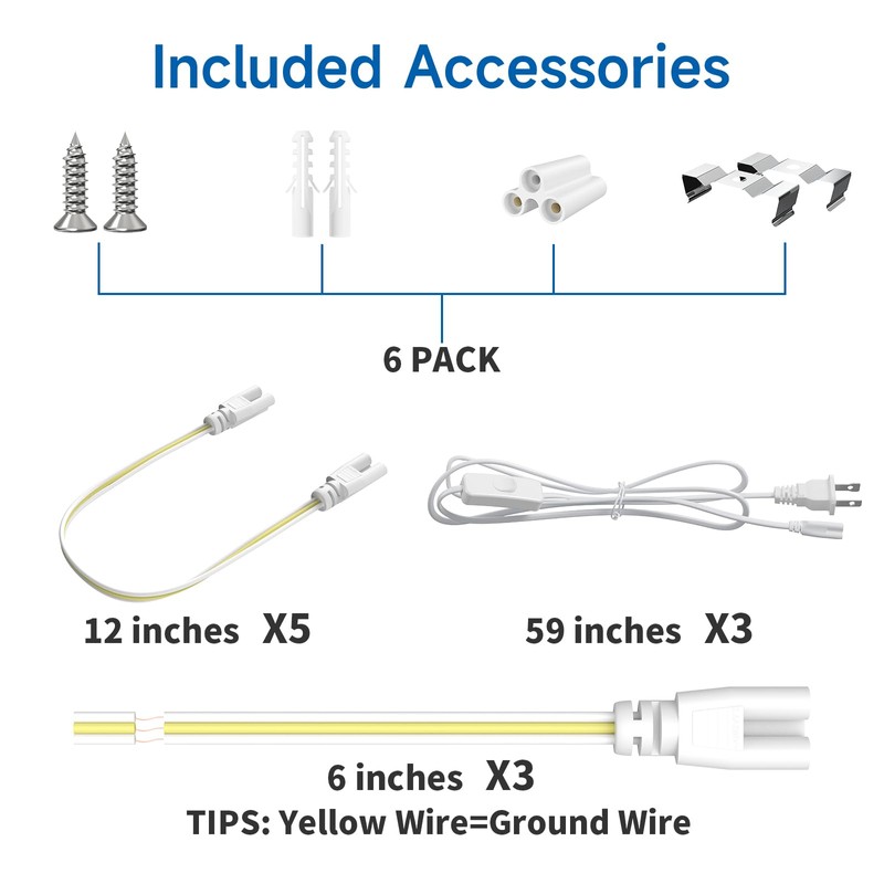 SHINESTAR 4FT LED Shop Lights, 40W 5000LM 5000K LED Shop