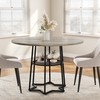 IDEALHOUSE Round Dining Table for 4, 38" Farmhouse Kitchen Table