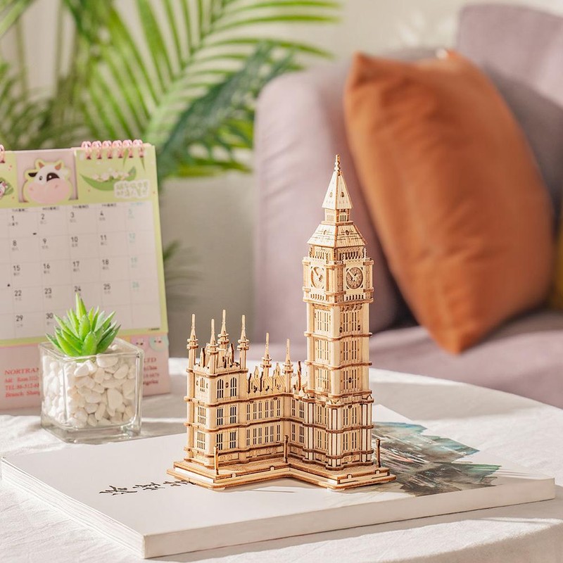 3D Wooden Puzzles Bridge and Clock Tower Craft Model Kits