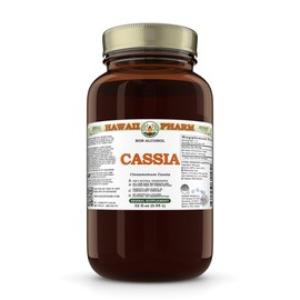 Cassia (Cinnamomum Cassia) Dry Bark Glycerite, Made in Hawaii, Organic Raw Materials, All Natural, Vegan, Lab Tested Alcohol-Free Liquid Extract - 32 fl.oz
