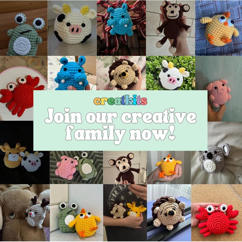 Easy Crochet Kit for Beginners Animals - Learn to Crochet