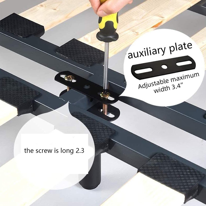 4 PCS Adjustable Height Center Support Leg for Bed Frame,