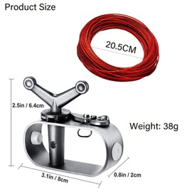 Bogoro Wire Tension Rope for Pool Tarpaulins, Wire Rope Tensioner with Steel Cable Coated 2 mm (21 m), for Pool Tarpaulin, Garden Covers, Many More Threaded Rope Tensioner Set with Tension Wire,