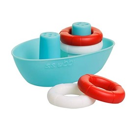 Ubbi Boat & Buoys Bath Toys, Includes 1 Boat and 4 Buoys, Bath Time Toys for Toddlers, Floating Bathtime Toys