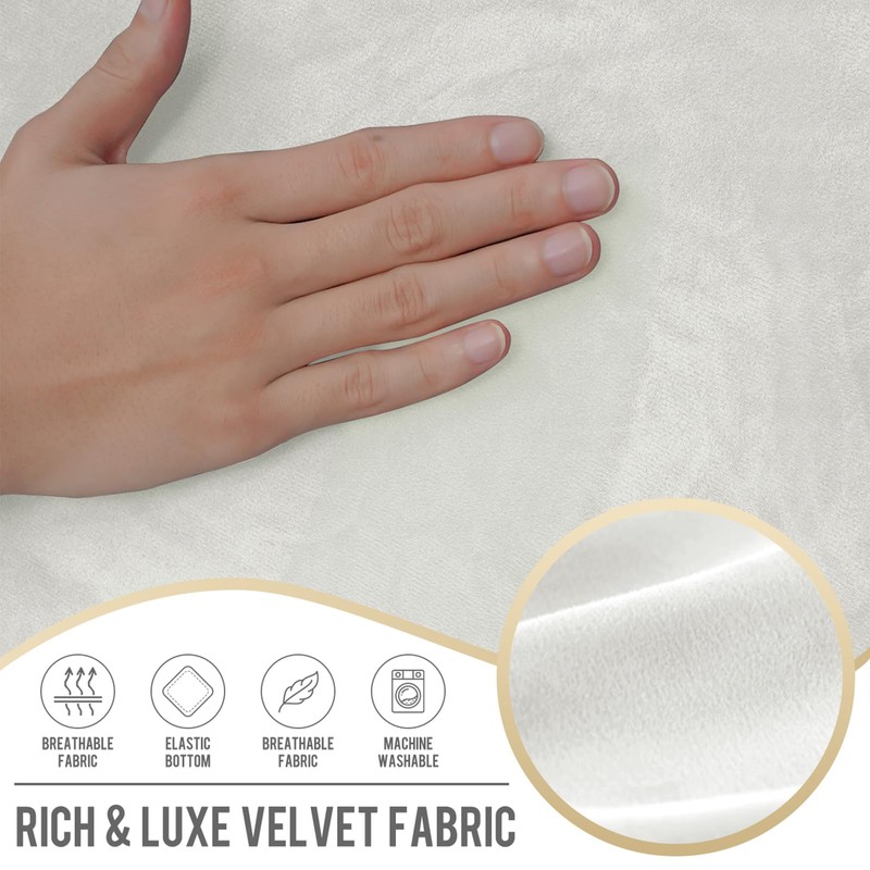 vctops 5 Pieces Velvet Stretch Sofa Cover for 2 Seater