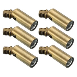 Tiardey 6 Pieces Tilted Ceiling Light Adapter 180 Degree M10 Thread Chandelier Ceiling Pendant Light Adapter for Angled or Irregular Ceilings (Bronze)