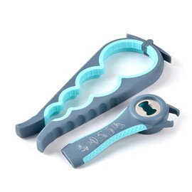 TAORANJU Jar Opener for Weak Hands, 5 in 1 Multi Function Bottle Opener with Rubber, Ring Pull Can Opener Aid Kitchen Gadgets for Arthritic Hands, Elderly, Children