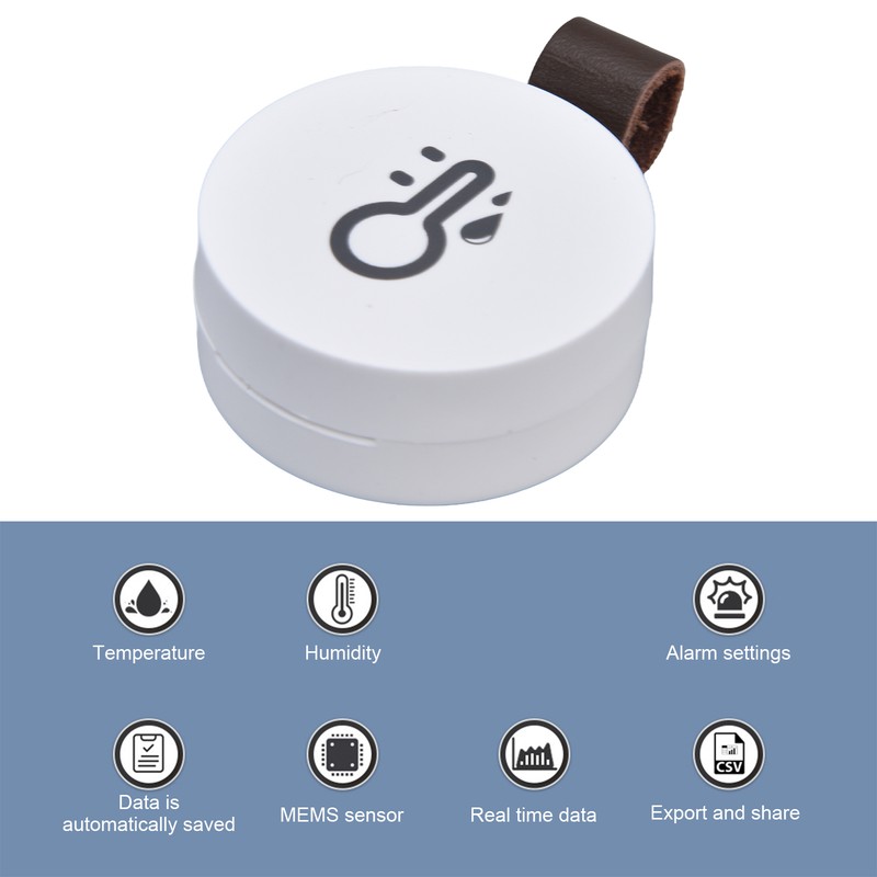Electronic Bluetooth 5.0 Temperature Humidity Meter Monitor Mini Wireless Thermometer