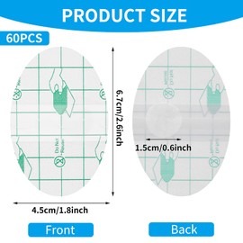 Grevosea Ear Covers for Shower, 60 Pieces Waterproof Ear Stickers Ear Covers for Swimming Shower Ear Protectors with Waterproof Cotton Ear Plugs for Shower Surfing Snorkeling and Other Water Sports