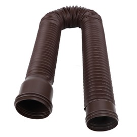 Gutter Downpipe Extensions,Flexible,20-59" Pipe Size, Universal Drain Downpipe Extender, Drainage Connector, PE, Extendable (BROWN)