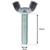 M4 (4mm x 25mm) Butterfly Wing Screws Thumb Screws Wing