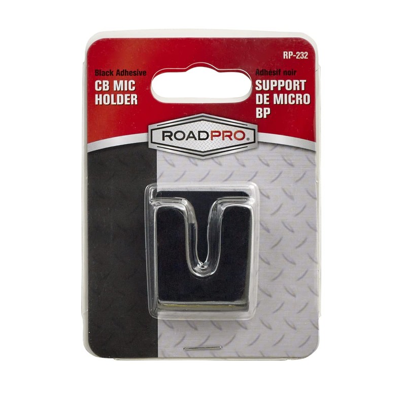 RoadPro RP-232 CB Microphone Holder, Black Plastic