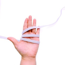 JZK 1 Roll 100 Yards / 90 Meters White Elastic Spool 1cm Elastic Cord Spool Sewing Bands Flat Elastic Cord for DIY Sewing Knitting Arts & Craft