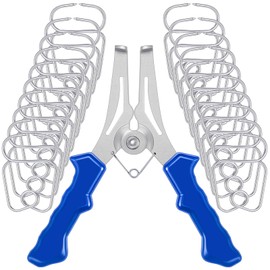 Lasnten Miter Spring Clamps Kit Including 1 Spring Loaded Pliers and 20 Clamps for Woodworking, Picture Frames, Wood Trim, Moldings, with 1 Storage Ring