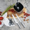 CHUSHIJI 6-Piece Silver Kitchen Knife Set | One-Piece Stainless Steel,
